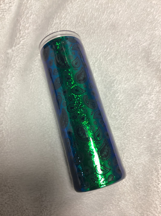 Blue Green Paisley