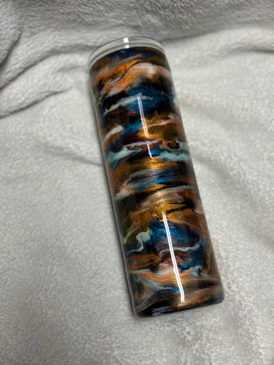 Orange Ink Swirl