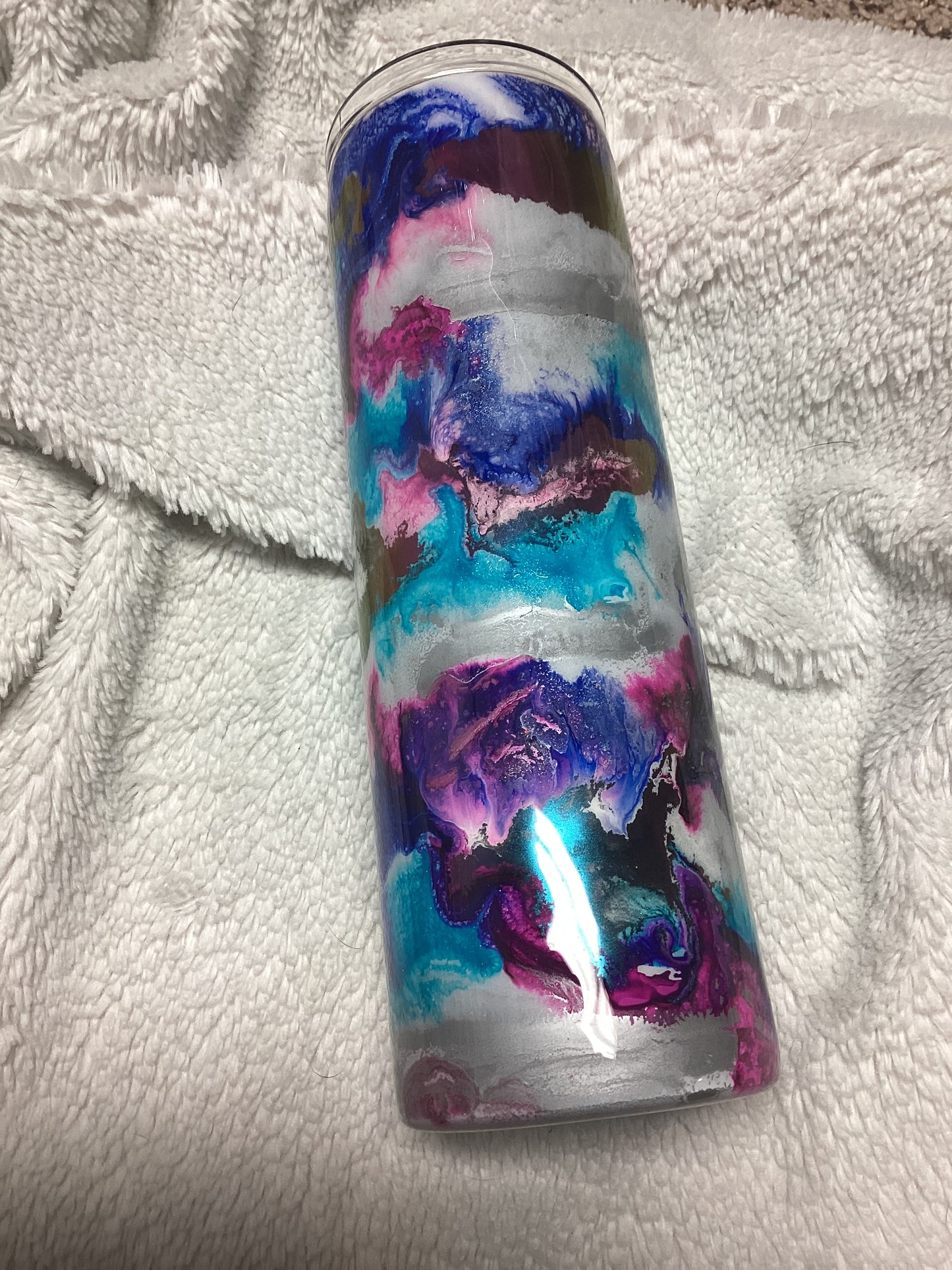 Purple & Blue Ink Swirl